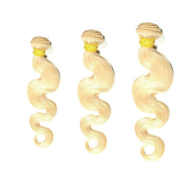 Russian Blonde Body Wave Bundle Deals – Sew it up hair salon display picture 3